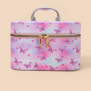 1pc Colorful Butterfly Pattern Portable Large Capacity Storage Makeup Bag
